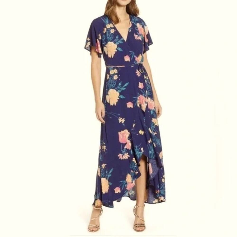 LEITH Floral Wrap Maxi Dress – Size M – Nordstrom Exclusive